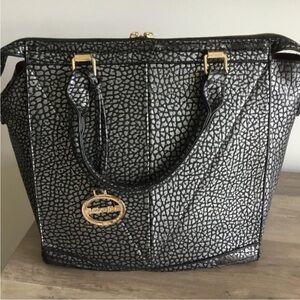 Chic Black and Gold Women's Satchel